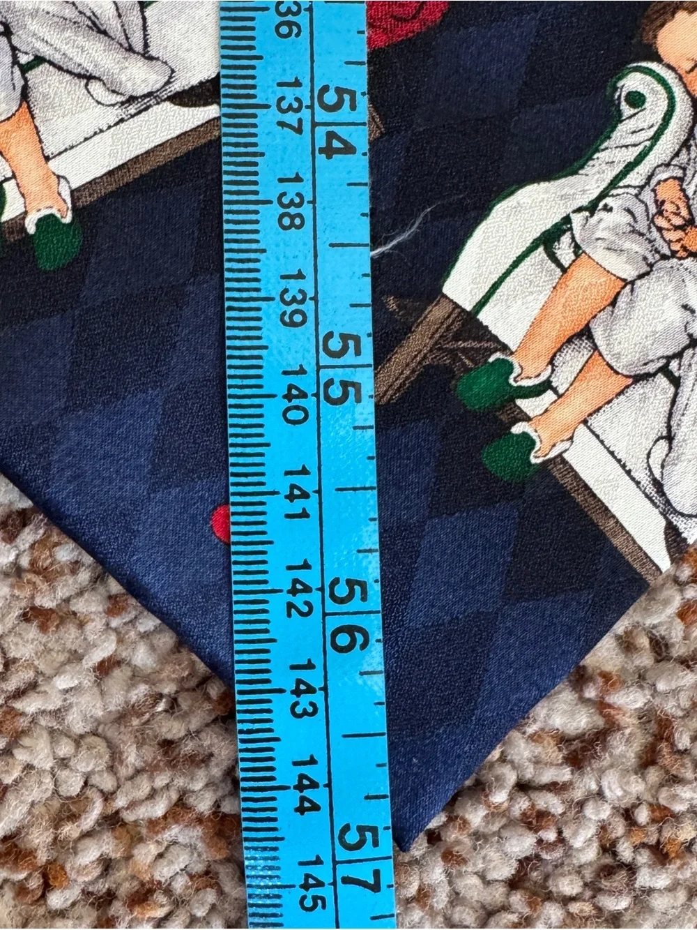 Vintage Norman Rockwell Christmas Silk Tie Santa Hallmark Holiday 57”